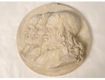 Plaster medallion brothers Jean Eudes Houay Mézeray de Montzey nineteenth mold