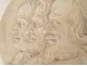 Plaster medallion brothers Jean Eudes Houay Mézeray de Montzey nineteenth mold