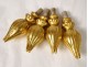 4 curtain tiebacks elements decorations gilded wood spinning top nineteenth century