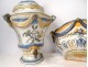 Nevers faience basin wall fountain flowers eighteenth mascaron garlands