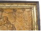 Half round carved panel character fleeing antique woman late eighteenth