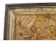 Half round carved panel character fleeing antique woman late eighteenth