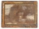 Half round carved panel character fleeing antique woman late eighteenth
