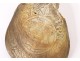 Whole shell carved mother-of-pearl landscape palm trees Tahiti Polynesia XIXth