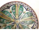 Polychrome ceramic Mokhfia cut dish Tortoise Tronja Morocco Fez XIXth