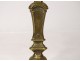 Pair of candlesticks candlesticks Regency bronze chiseled flowers candlesticks eighteenth