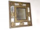 Louis XIV mirror with parecloses copper embossed blackened wood late 17th 18th century