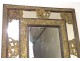 Louis XIV mirror with parecloses copper embossed blackened wood late 17th 18th century