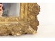 Mirror Louis XIV Régence carved gilded wood flowers shell ice eighteenth