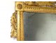 Large Revolutionary mirror in carved gilded wood helmet oak leaves eighteenth