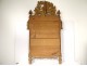 Large Revolutionary mirror in carved gilded wood helmet oak leaves eighteenth