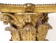 Large Corinthian capital Louis XIV carved wood acanthus leaves 17th century