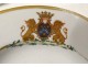 3 porcelain dishes Compagnie Indes arms Thomas de Pange Qianlong 18th