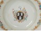 Octagonal porcelain dish East India Company coat of arms Hall XVIII