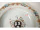 Octagonal porcelain dish East India Company coat of arms Hall XVIII