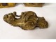 Door lock Louis XV gilded bronze rockery castle shell nineteenth century