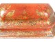 Louis XV wig box red lacquered wood gilding birds arabesques eighteenth