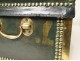 Camphor trunk trunk green leather golden brass XIXth century