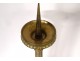 Pair of large gilded bronze altar spike candles Sacré-Coeur XIXth