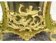 Large Louis XV decorative cartel Vernis Martin gilded bronze birds XIXth