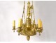 Empire chandelier 6 lights gilded bronze Fame Winged Victory nineteenth swans