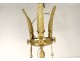 Empire chandelier 6 lights gilded bronze Fame Winged Victory nineteenth swans