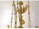 Empire chandelier 6 lights gilded bronze Fame Winged Victory nineteenth swans