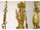 Empire chandelier 6 lights gilded bronze Fame Winged Victory nineteenth swans