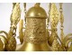 Empire chandelier 6 lights gilded bronze Fame Winged Victory nineteenth swans