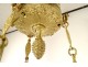 Empire chandelier 6 lights gilded bronze Fame Winged Victory nineteenth swans