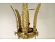 Empire chandelier 6 lights gilded bronze Fame Winged Victory nineteenth swans