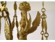 Empire chandelier 6 lights gilded bronze Fame Winged Victory nineteenth swans