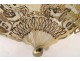 Fan gouache landscapes characters women queen mother-of-pearl 18th century Directory