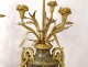 Pair of baluster vases, gilded bronze marble lamps, flowers Napoleon III nineteenth