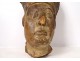 Wood sculpture head bishop miter late 17th early 18th centuries