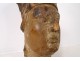 Wood sculpture head bishop miter late 17th early 18th centuries