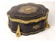 Wood marquetry jewelry box Boulle Vervelle Paris Napoleon III nineteenth