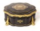 Wood marquetry jewelry box Boulle Vervelle Paris Napoleon III nineteenth