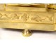 Gilt bronze clock Troubadour musician flute guitar dolphins nineteenth