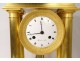 Pendulum portico with columns gilded bronze Flocard Paris Empire clock XIXth