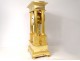 Pendulum portico with columns gilded bronze Flocard Paris Empire clock XIXth
