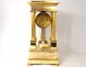 Pendulum portico with columns gilded bronze Flocard Paris Empire clock XIXth