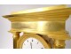 Pendulum portico with columns gilded bronze Flocard Paris Empire clock XIXth