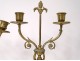 Pair of candelabra 2 lights gilded bronze women mermaids eagle white marble nineteenth