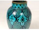 Glazed ceramic baluster vase Middle East Persia flowers late 19th century