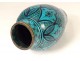 Glazed ceramic baluster vase Middle East Persia flowers late 19th century
