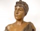 Sculpture bust woman Galatée Emmanuel Villanis Blot Art Nouveau XIXth