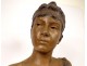 Sculpture bust woman Galatée Emmanuel Villanis Blot Art Nouveau XIXth