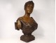 Sculpture bust woman Galatée Emmanuel Villanis Blot Art Nouveau XIXth