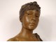 Sculpture bust woman Galatée Emmanuel Villanis Blot Art Nouveau XIXth